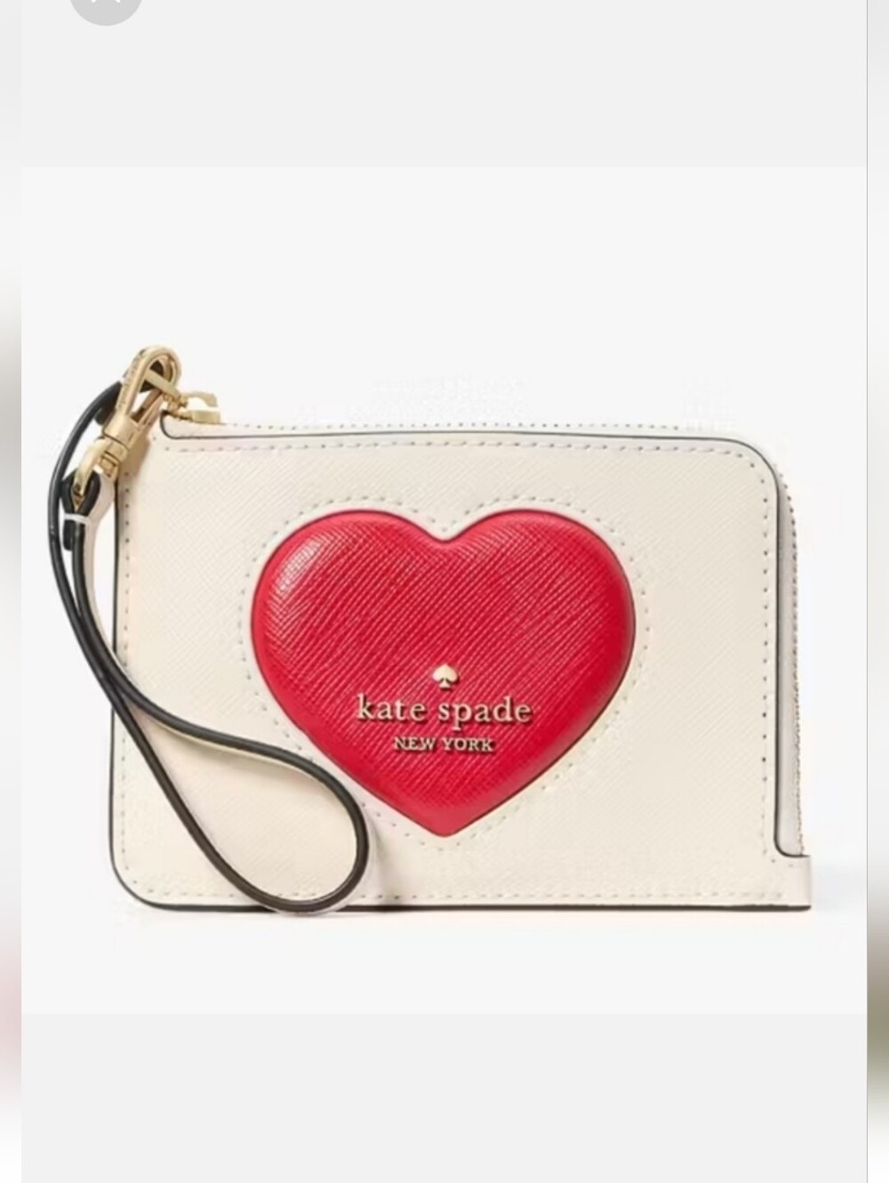 Kate Spade Madison Puffy Heart Small Card Holder Wristlet